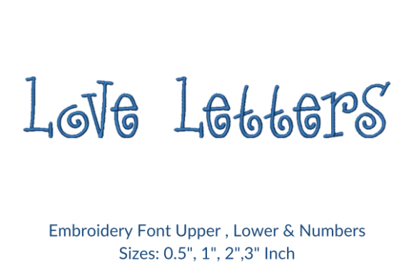 Love Letters Font Embroidery Design