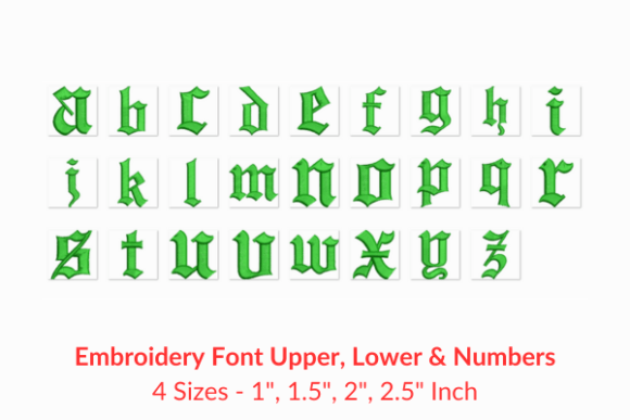 Old English Font Review for Holiday Embroidery