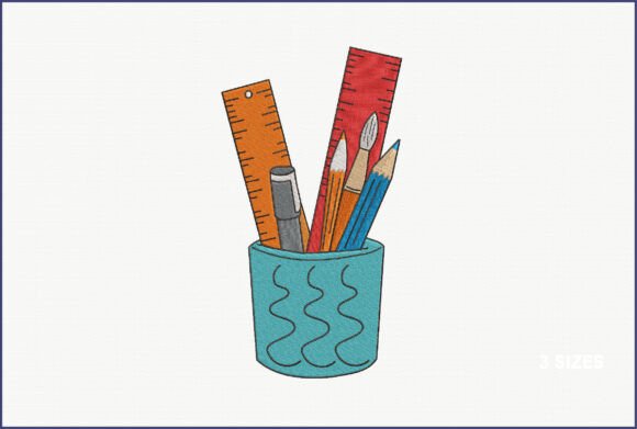 Stationery Holder Embroidery Design