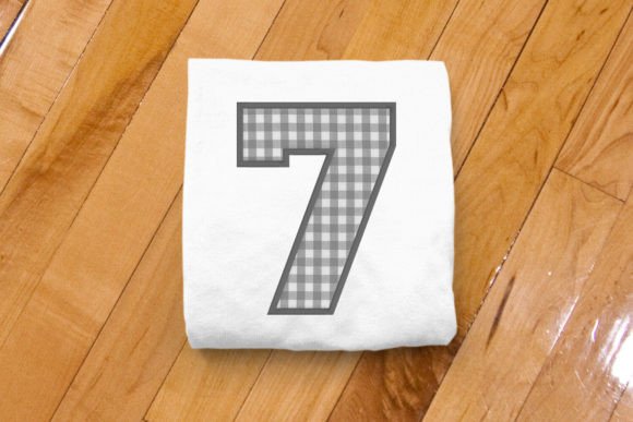 Varsity Number 7 Applique Embroidery